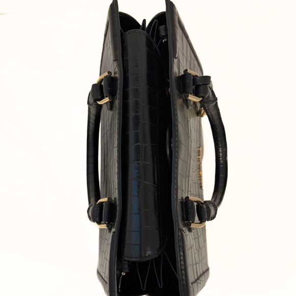 *EUC* Michael Kors Zoe Medium Crocodile-Embossed Leather Satchel - Picture 9 of 11